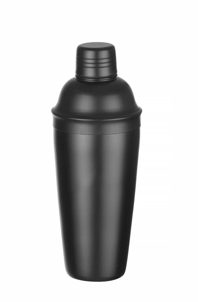 BarUp Cobbler Shaker, 3-teilig – Schwarz – Ø 85 × H 240 mm