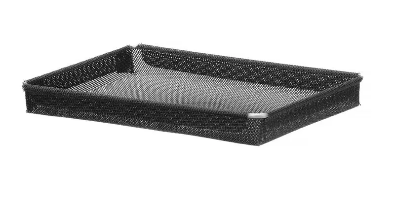 HENDI Hochgeschwindigkeits-Backblech, Antihaftbeschichtung, verstärkt – Perforierte – Schwarz – 290 × 190 × H 30 mm
