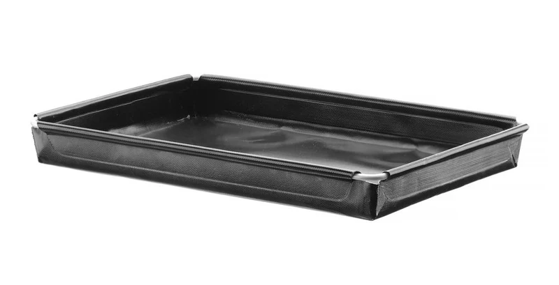 HENDI Hochgeschwindigkeits-Backblech, Antihaftbeschichtung, verstärkt – Schwarz – 290 × 190 × H 30 mm