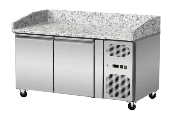 Pizzakühltisch Granit rosa-grau 2 Türen 150 cm