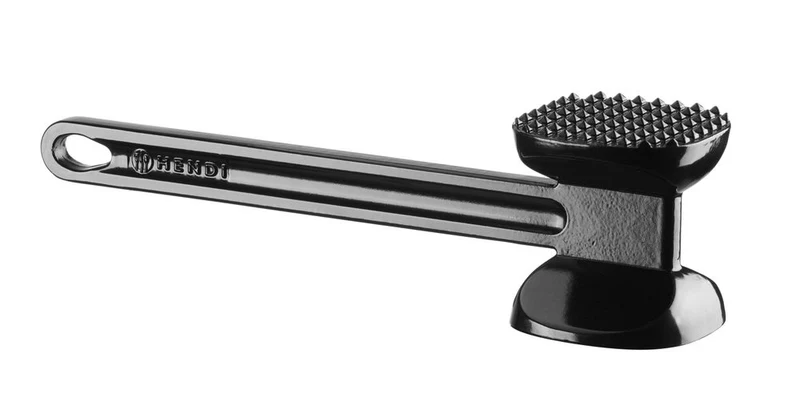 HENDI Fleischklopfer XL – Schwarz – 300 × 80 × H 80 mm