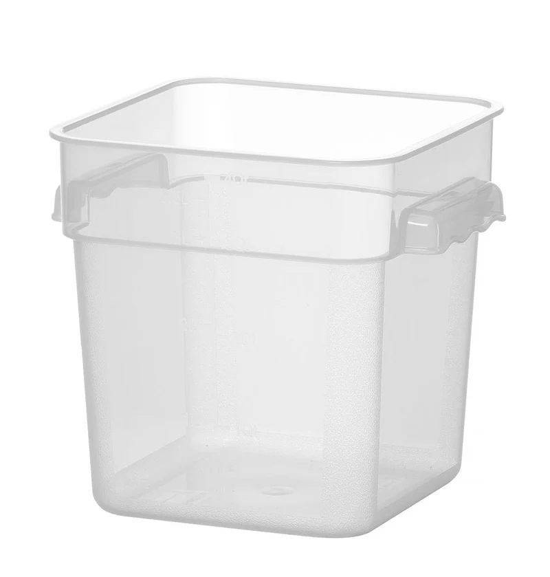 HENDI Lebensmittelbehälter mit Skala – 3,8 l – 190 × 190 × H 180 mm