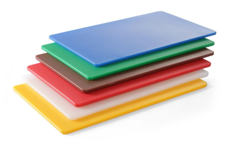 HENDI Schneidbretter HACCP GN 1 / 1 – 6er-Set in verschiedenen Farben – 530 × 325 mm – 6 Stück