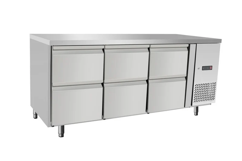 Arktic Kühltheke, 6 Schubladen – 204 l – 230 V / 400 W – 700 × 1795 × H 840 mm