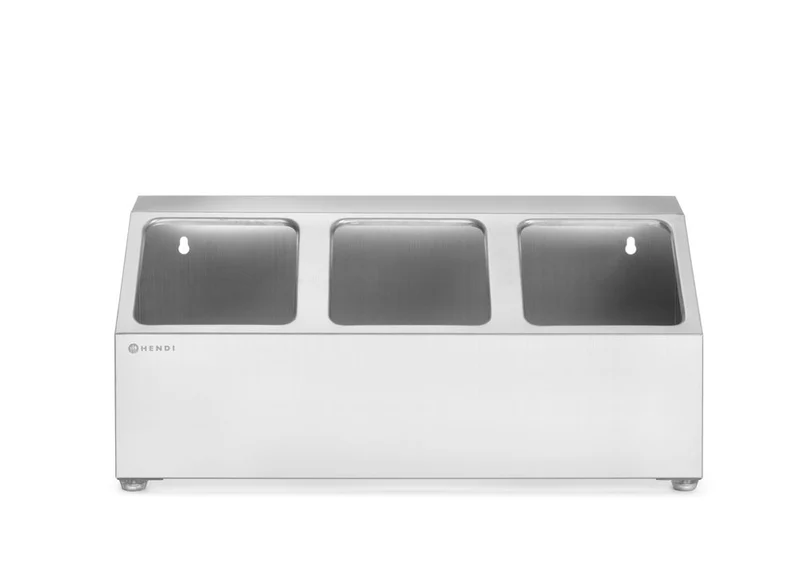 HENDI Halterung für Gastronorm-Behälter – 3 Fächer – 512 × 245 × H 215 mm