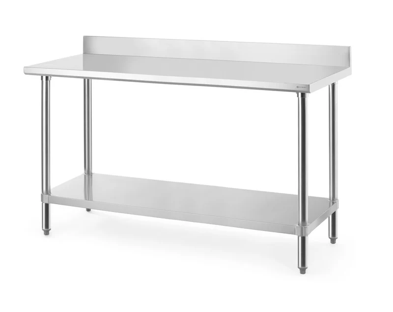 HENDI Arbeitstisch mit Aufsatz – Budget Line – 1600 × 600 × H 950 mm