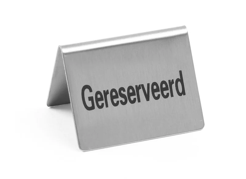HENDI Tischschild Reserviert – Gereserveerd – 50 × 35 × H 40 mm – 4 Stück