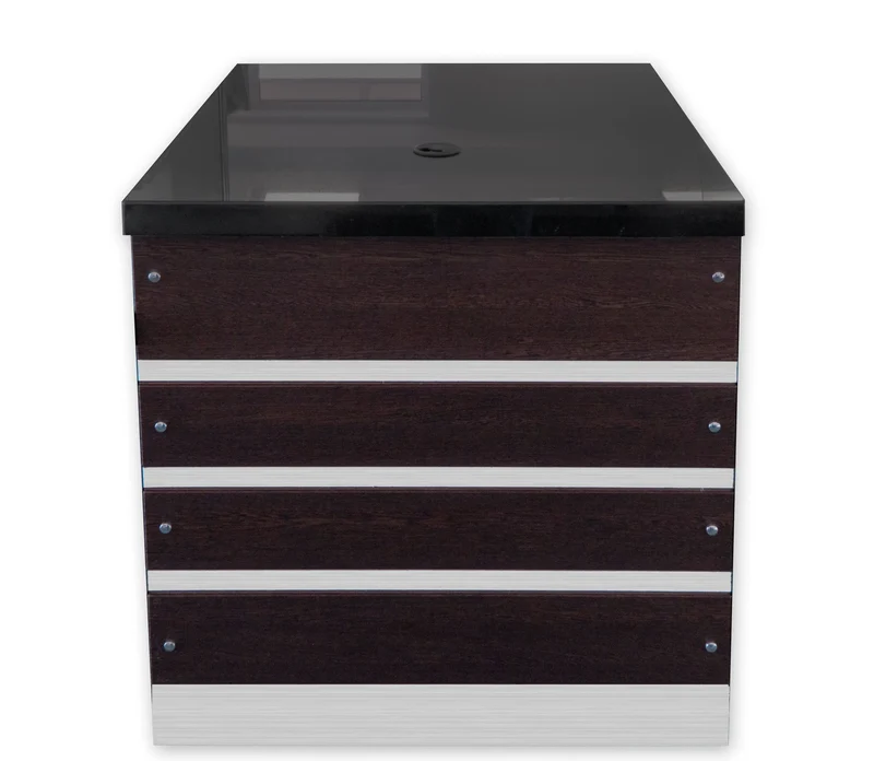 Kassentisch KM-60 Schwarz Granit Dekor Wenge 60 cm