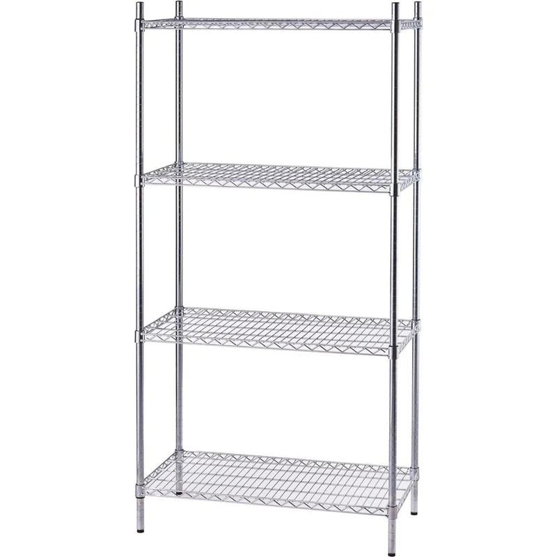 Lagerregal aus Chromstahl 910x455x1800 mm