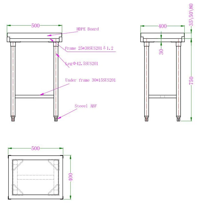HACKBLOCK AUS POLYETHYLEN 80MM DICKE