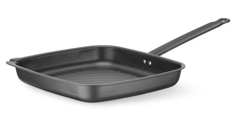 HENDI Grillpfanne, quadratisch – 480 × 282 × H 80 mm
