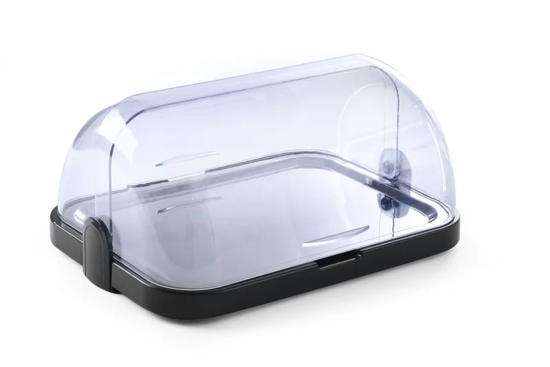 HENDI Roll-Top-Kühldisplay, einfach – Rechteckig – Dunkelgrau – 440 × 320 × H 205 mm