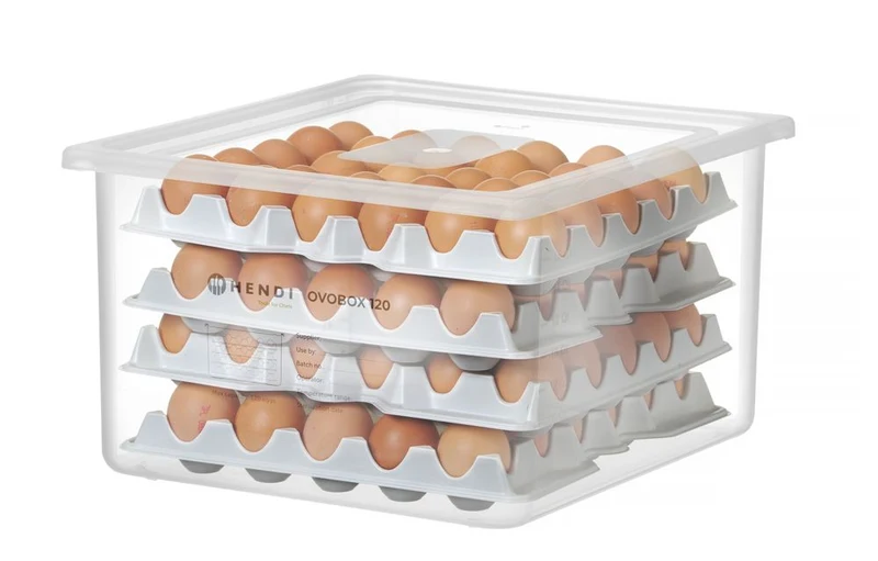 HENDI Eierbehälter OVOBOX 120 – GN 2 / 3 – 18 l – Rechteckig – 355 × 325 × H 200 mm