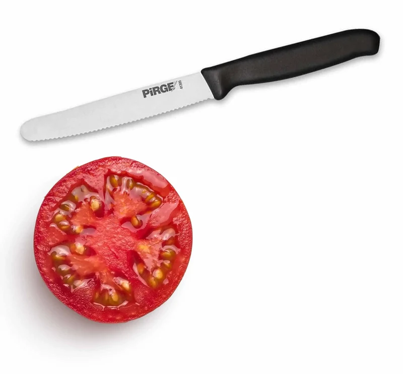 Frühstücks Tomaten Brötchen Messer Wellenschliff 11 cm