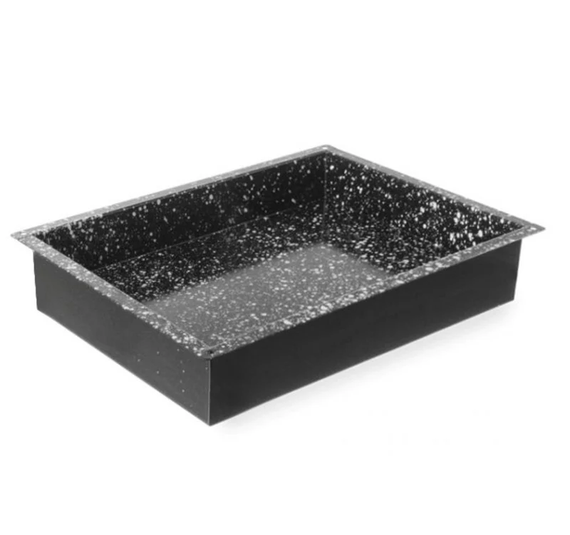 HENDI Blech CONVECTOMAT CLASSIC GN 2 / 3 – Rechteckig – Schwarz – 354 × 325 × H 60 mm