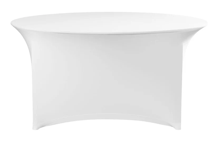 HENDI Tischdecke, rund – Kitchen Line – 810996 – Weiß – Ø 1500 × H 760 mm