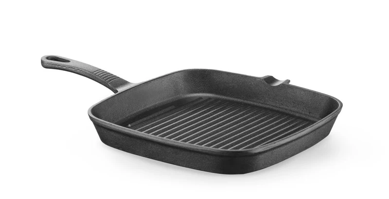 HENDI Gusseisen-Grillpfanne – 230 × 230 × H 25 mm