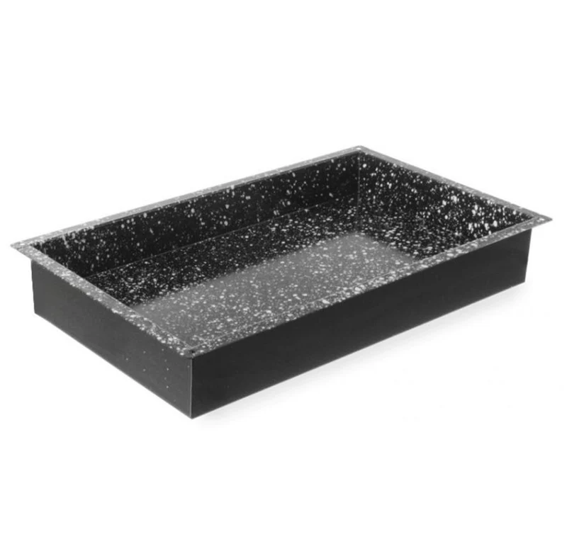 HENDI Blech CONVECTOMAT CLASSIC GN 1 / 1 – Rechteckig – Schwarz – 530 × 325 × H 80 mm