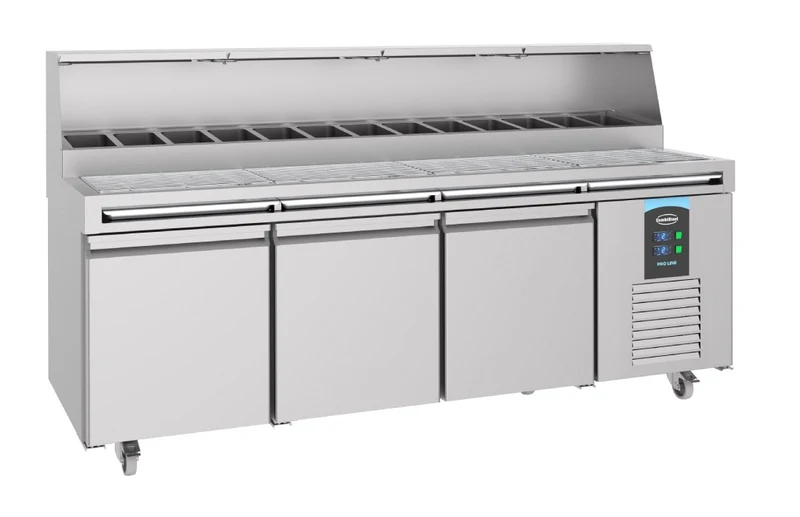 Pizzatisch 3 Türen 13x 1/3GN Behälter