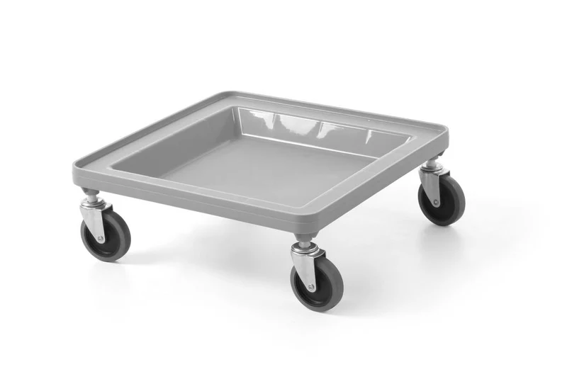 AmerBox Fahrgestell für Universal-Regale 500 × 500 mm – Hellgrau – 500 × 500 × H 180 mm