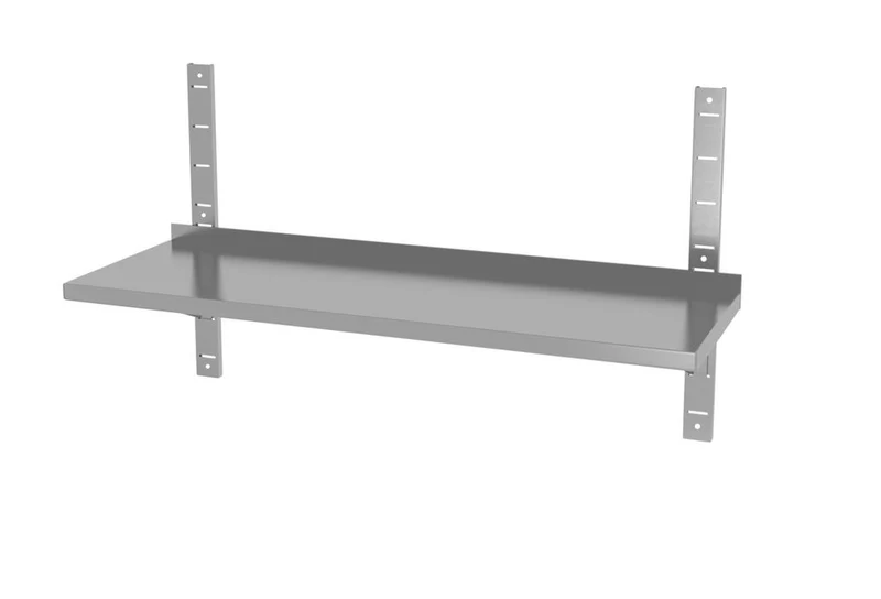 HENDI Wandablage einstellbar, einfach, mit 2 Halterungen – 800 × 300 × H 600 mm