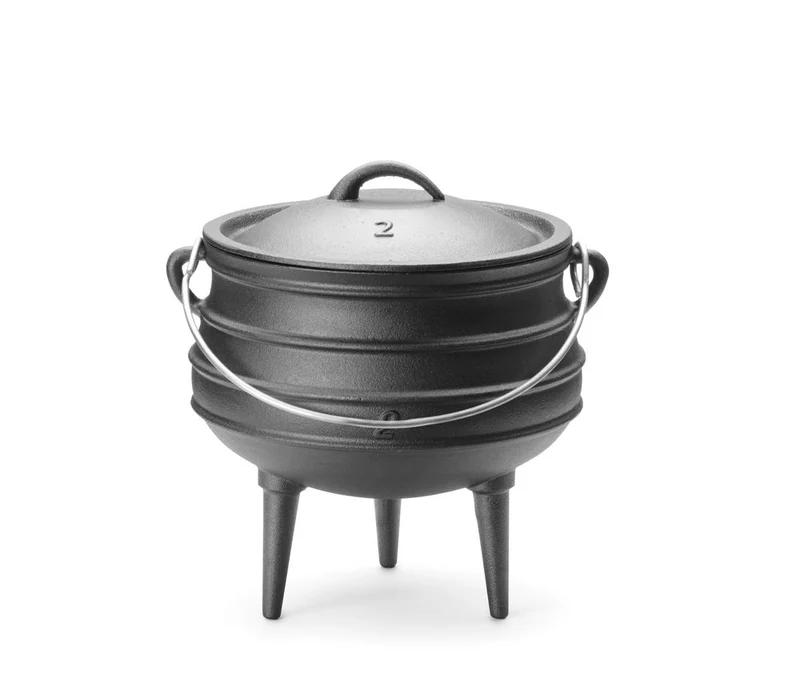 HENDI Gusseisentopf – Schwarz – Ø 245 × H 280 mm