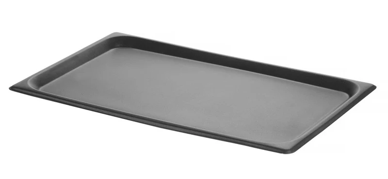 HENDI Backblech mit Antihaftbeschichtung CONVECTOMAT ROAST – GN 1 / 1 – Schwarz – 530 × 325 × H 17 mm