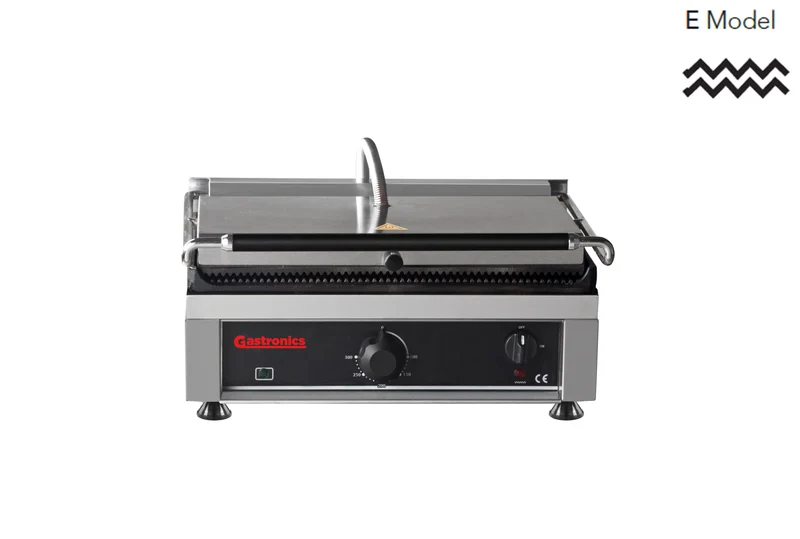 KG2735E Kontaktgrill 2,5 kW Profi Grill Toaster mit oben & unten gerillter Grillplatte