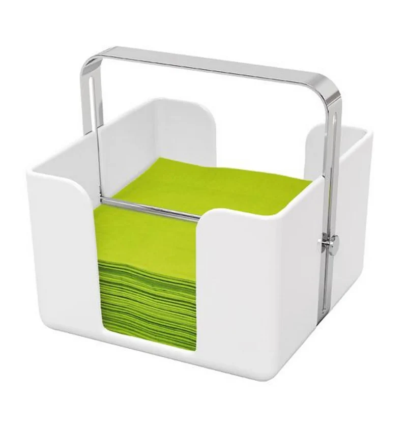 Serviettenhalter PROFI 18,5 x 18,5 x 18 cm Melamin Weiss