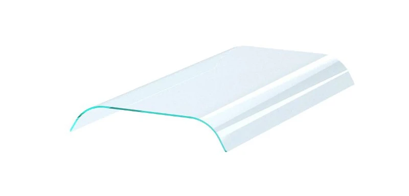 AUFSATZBORD MIT DOPPELT ABGERUNDET GLAS 2/1