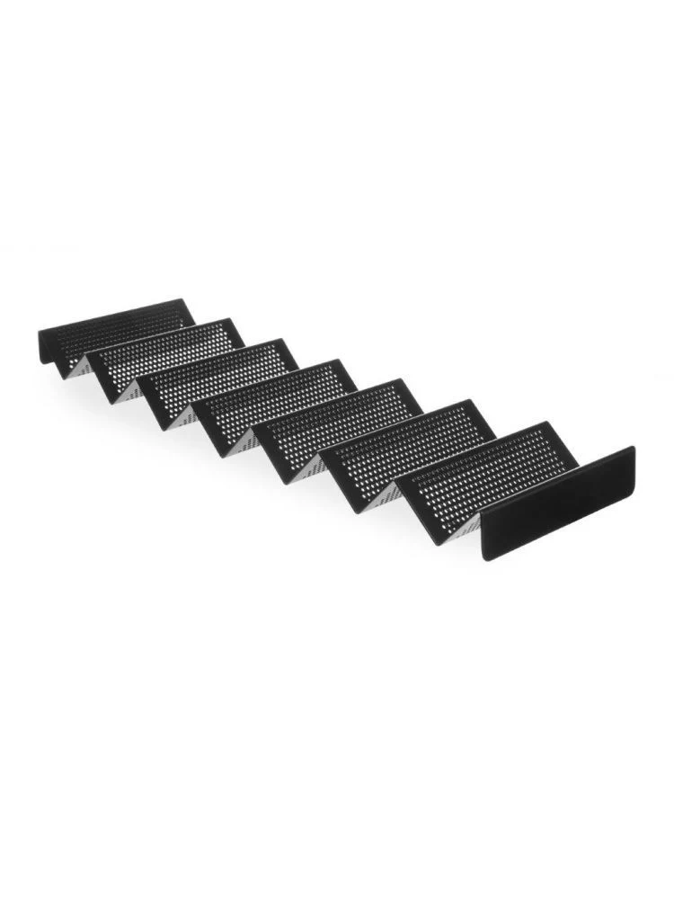 HENDI Brötchenhalter, perforiert – Schwarz – 580 × 170 × H 40 mm