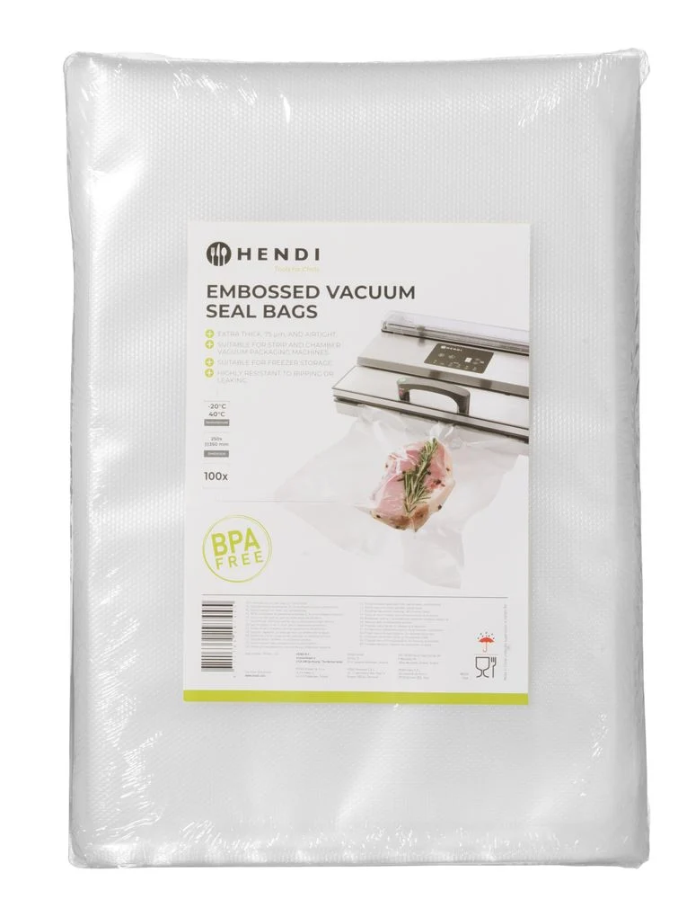 HENDI Geprägte Vakuumversiegelungsbeutel – 250 × 350 mm – 100 Stück