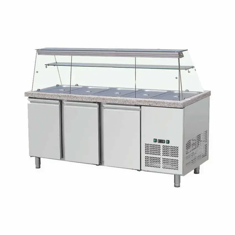 Salattheke mit Aufsatzvitrine 188 cm