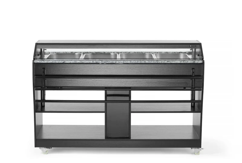 HENDI Beheiztes Buffet – GN 1 / 1 – 1490 l – 765 × 1490 × H 1370 mm