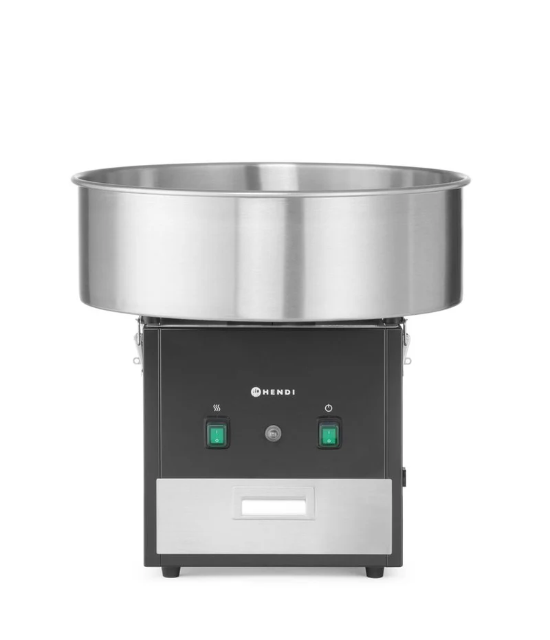 HENDI Zuckerwatte-Maschine – 230 V / 1130 W – Schwarz – 520 × 520 × H 503 mm