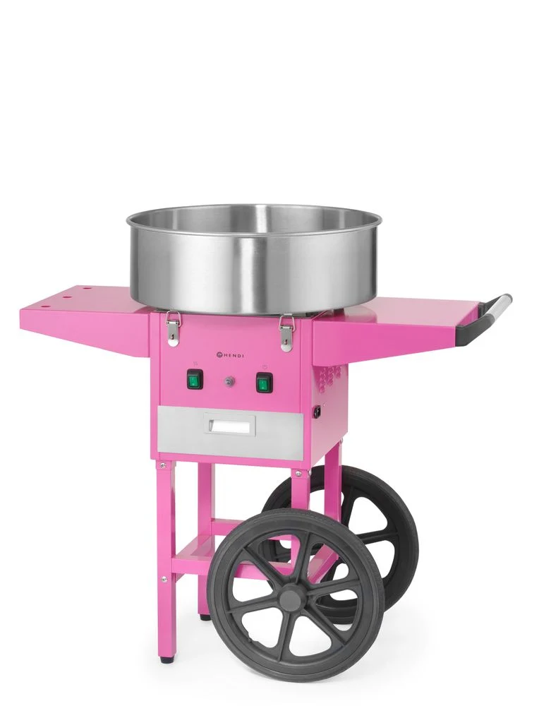 HENDI Zuckerwatte-Maschine – 230 V / 1130 W – Pastellrosa – 948 × 520 × H 914 mm