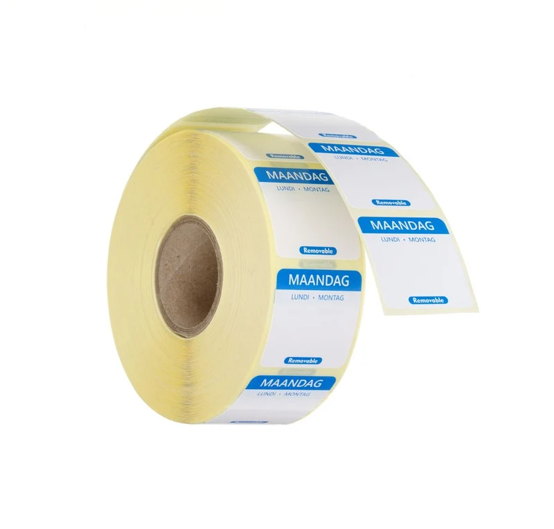 HENDI Täglich anwendbare Lebensmittelsicherheitsetiketten – Montag – Blau – 25 × 25 mm – 1000 Stück