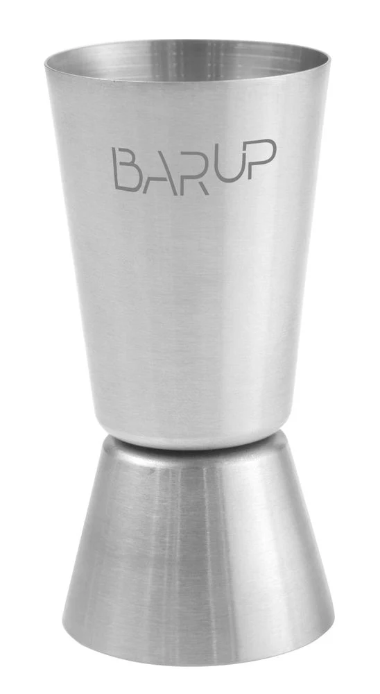 BarUp Jigger 20 / 40 ml – Rund – Silber – Ø 40 × H 80 mm