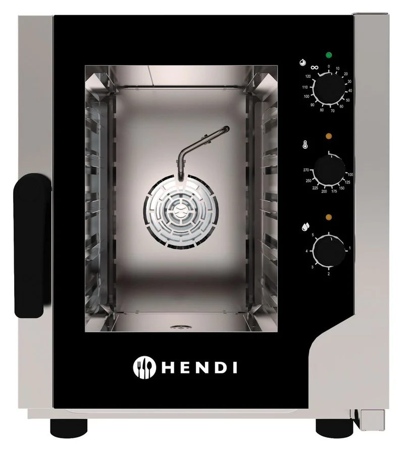 HENDI Konvektionsdampfgarer Snack 5x GN 2 / 3 – 230 V / 3200 W – 550 × 754 × H 662 mm