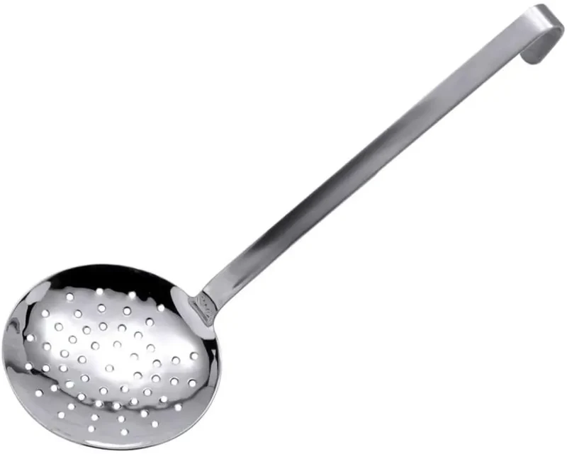 Schaumlöffel Edelstahl gelocht 14 cm fugenlos Massiv