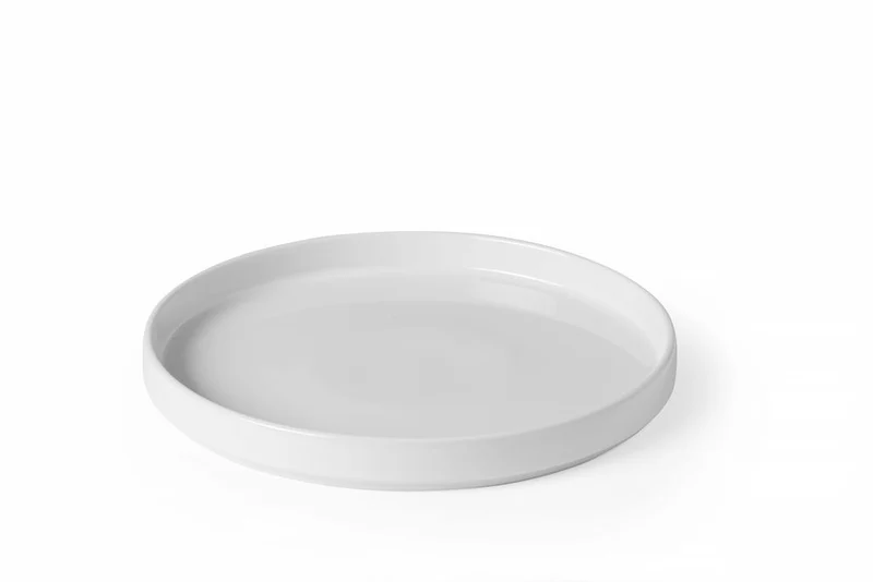 HENDI Teller Oslo, mit hohem Rand – Weiß – Ø 240 × H 26 mm – 6 Stück