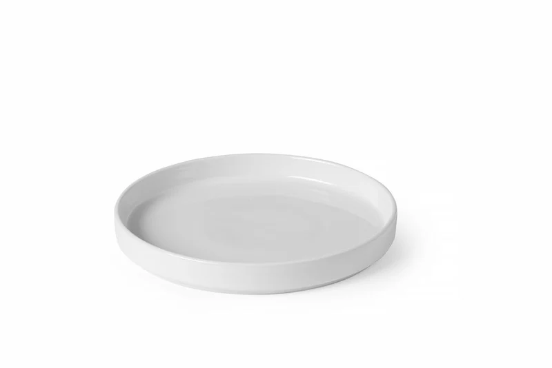 HENDI Teller Oslo, mit hohem Rand – Weiß – Ø 200 × H 25 mm – 6 Stück
