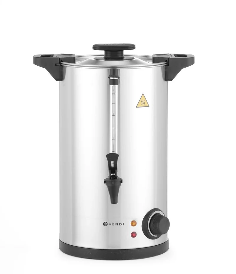 HENDI Heißgetränkespender einwandig – 10 l – 230 V / 1500 W – ≈ 65 Tassen in 40 Min – 340 × 315 × H 430 mm