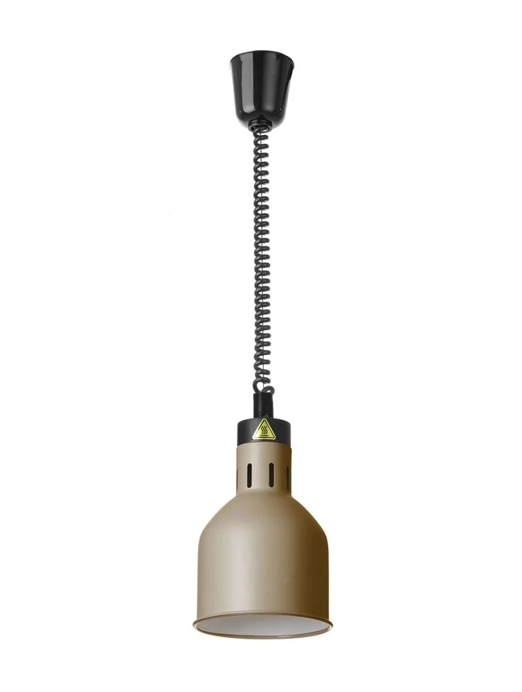 HENDI Höhenverstellbare Wärmelampe, zylinderförmig – 230 V / 375 W – Beige – Ø 175 × H 250 mm