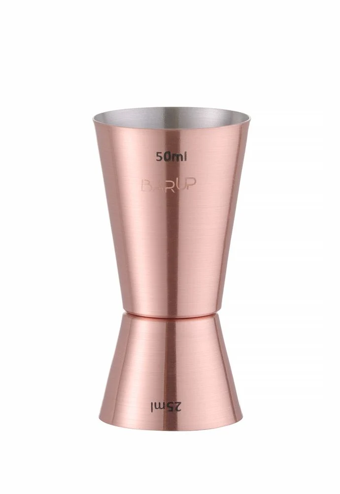 BarUp Barmaß 25 / 50 ml – Kupfer – Ø 42 × H 86 mm