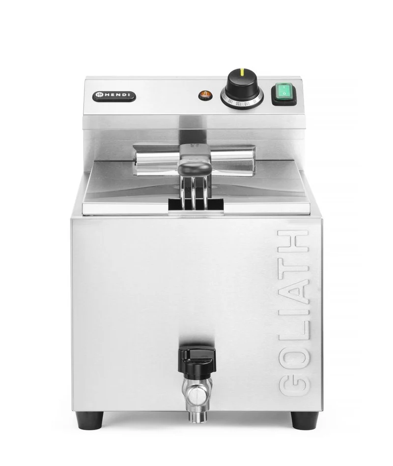 HENDI Fritteuse XL mit Ablasshahn GOLIATH – 10 l – 400 V / 10200 W – 300 × 585 × H 392 mm