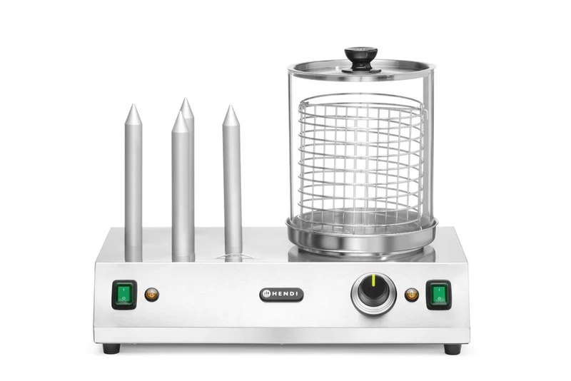 HENDI Würstchen- und Hotdog-Brötchenwärmer – 230 V / 550 W – 500 × 310 × H 395 mm