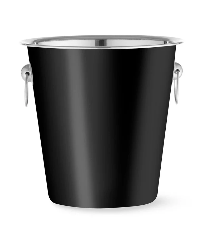 BarUp Champagnerkühler – 3,3 l – Schwarz – Ø 220 × H 190 mm