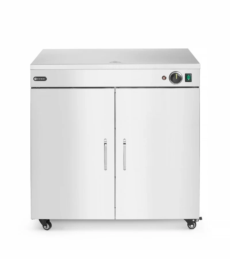 HENDI Tellerwärmer doppelt – 230 V / 800 W – 735 × 589 × H 766 mm