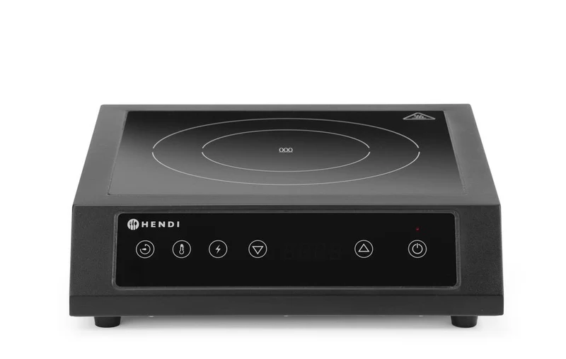 HENDI Induktionsherd 3500 D XL – 230 V / 3500 W – Schwarz – 355 × 400 × H 100 mm